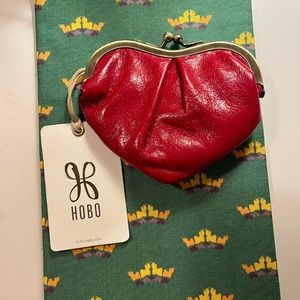 Heart shaped small red coin purse